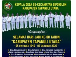Kepala Desa se-Kecamatan Sipoholon Kompak Rayakan HUT ke-80 Kabupaten Tapanuli Utara
