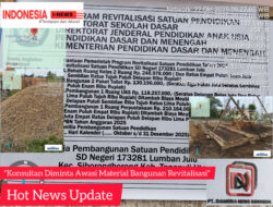 Revitalisasi SDN 173281 Lumbanjulu, Masyarakat Ragukan Material