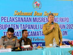 Arah Pembangunan Pemerintah Kabupaten Tapanuli Utara fokus pada Tiga Hal, Termasuk SDM Unggul.