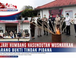 KEJARI HUMBANG HASUNDUTAN MUSNAHKAN 136 BARANG BUKTI PERKARA PIDANA UMUM