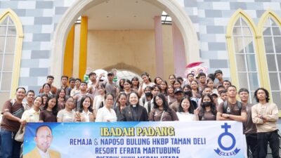 Wisata Rohani Remaja Naposobulung HKBP Taman Deli Berlangsung Sukses Berkat Dukungan Maruli Siahaan