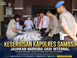 Keseriusan Kapolres Samosir Jauhkan Narkoba dari Internal, Seluruh Personel Jalani Tes Urine dan Hasilnya Negatif
