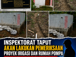 Inspektorat Taput Respons Sorotan Proyek Irigasi Tanah Dalam dan Rumah Pompa, Segera Lakukan Pemeriksaan